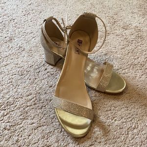 Formal gold/cream dress sandals
